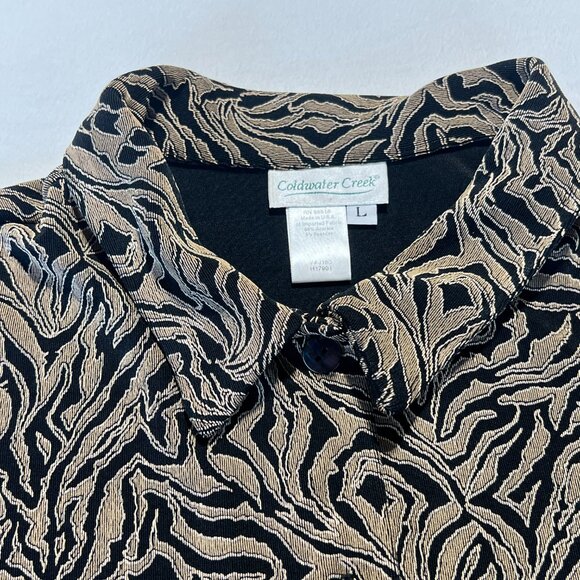 Coldwater Creek Vintage Abstract Top  Size L  Made in USA Vintage  retro style, - Picture 6 of 10